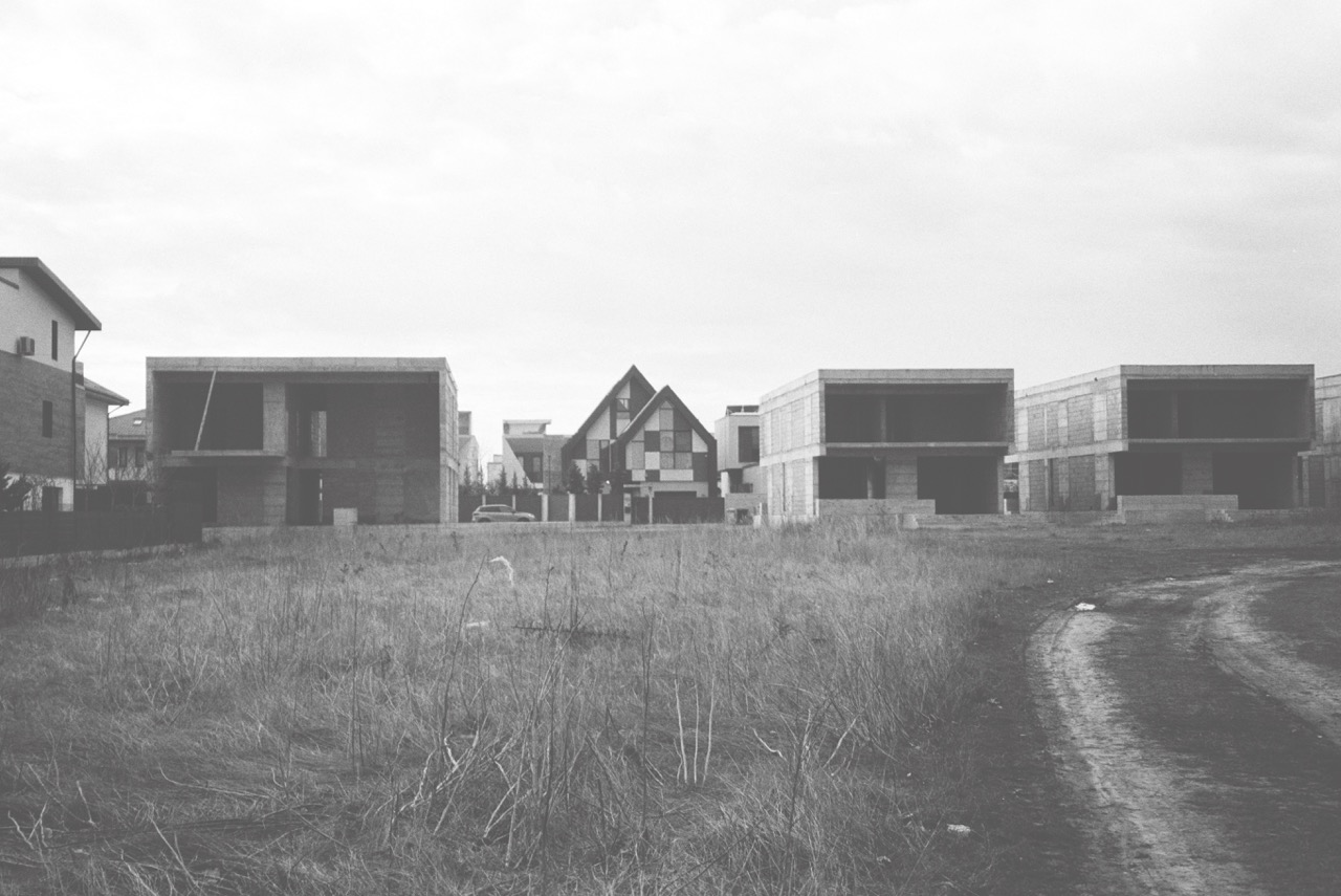 Houses under construction